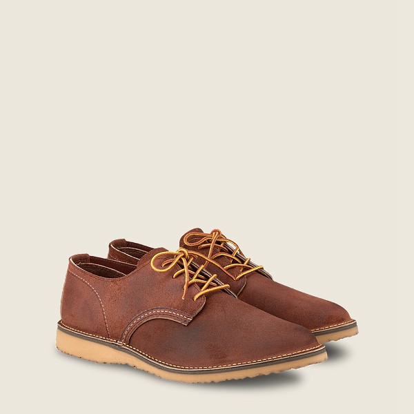 Red Wing Oxford Brown - Red Wing Mens Weekender - Muleskinner Leather - ERASN-5784